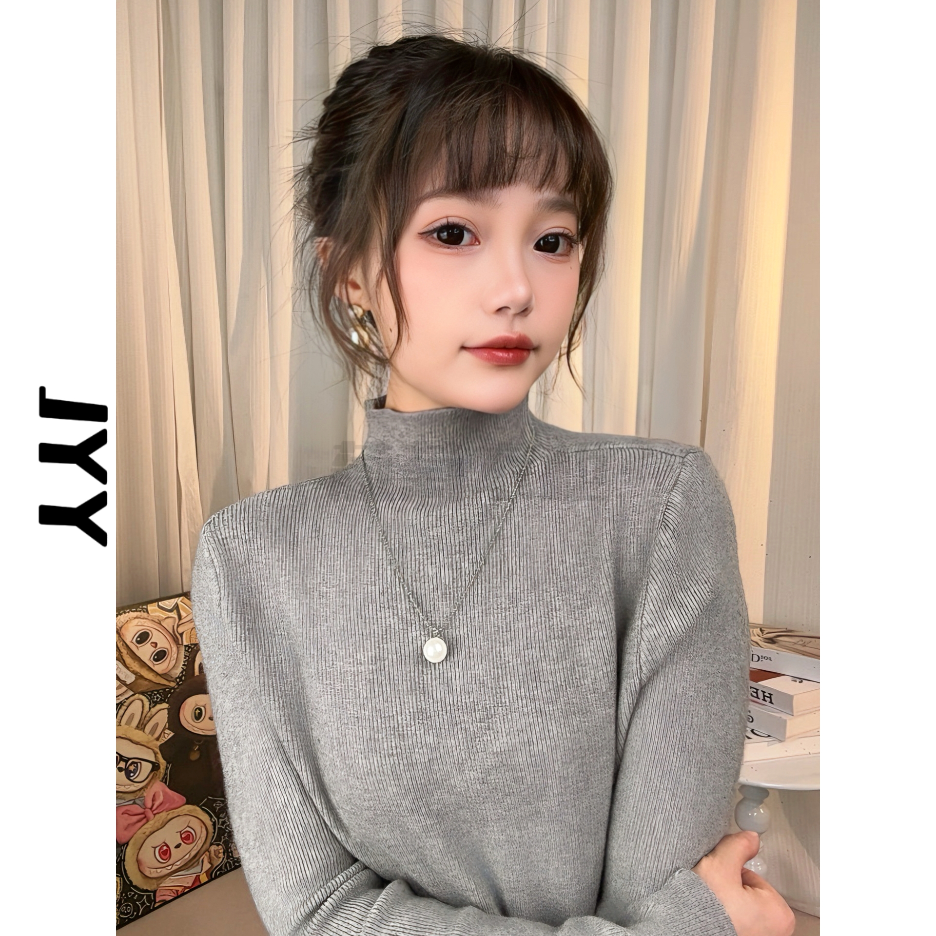 D3940针织衫薄款亲肤针织修身网红毛针织衫毛衣常规款保暖