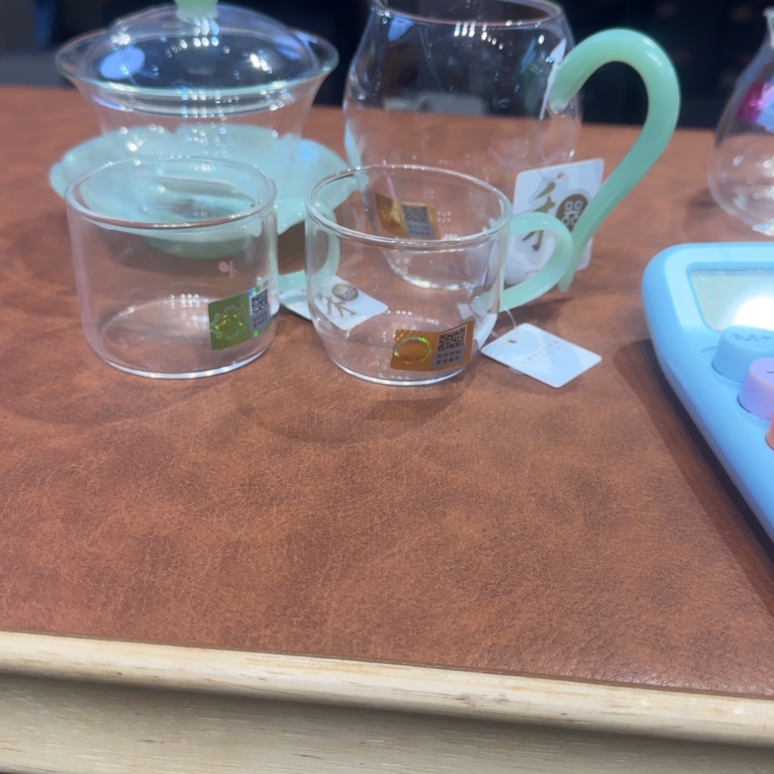 粉***孩禾器怡然公道杯➕荷叶➕清禾杯浅玉色一对