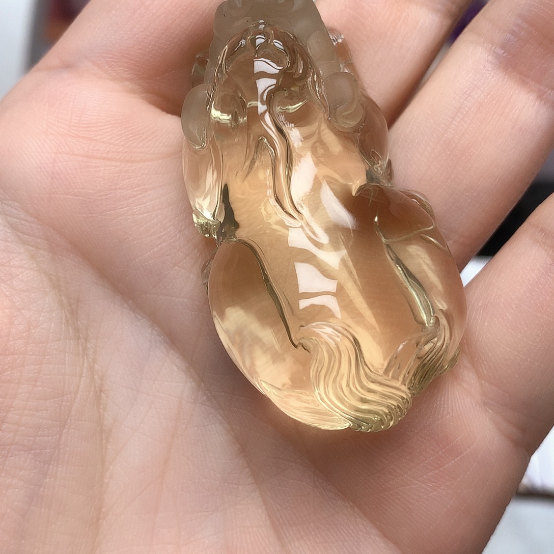未镶嵌珠宝半成品黄晶L 貔貅