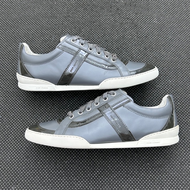 95新 DIOR/迪奥 39.5码 25.5cm 迪奥 白灰 homme 休闲鞋