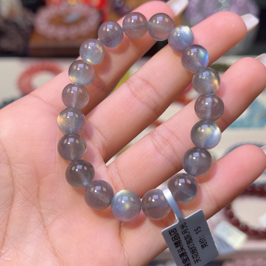 手串未镶嵌长石收天花板灯泡灰月光10mm