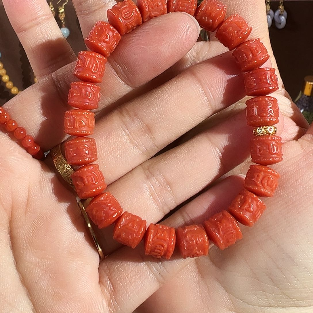 南红玛瑙手链未镶嵌