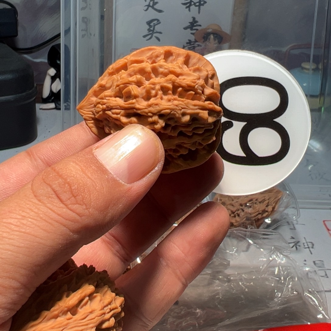健***圆文玩核桃，白色60号
