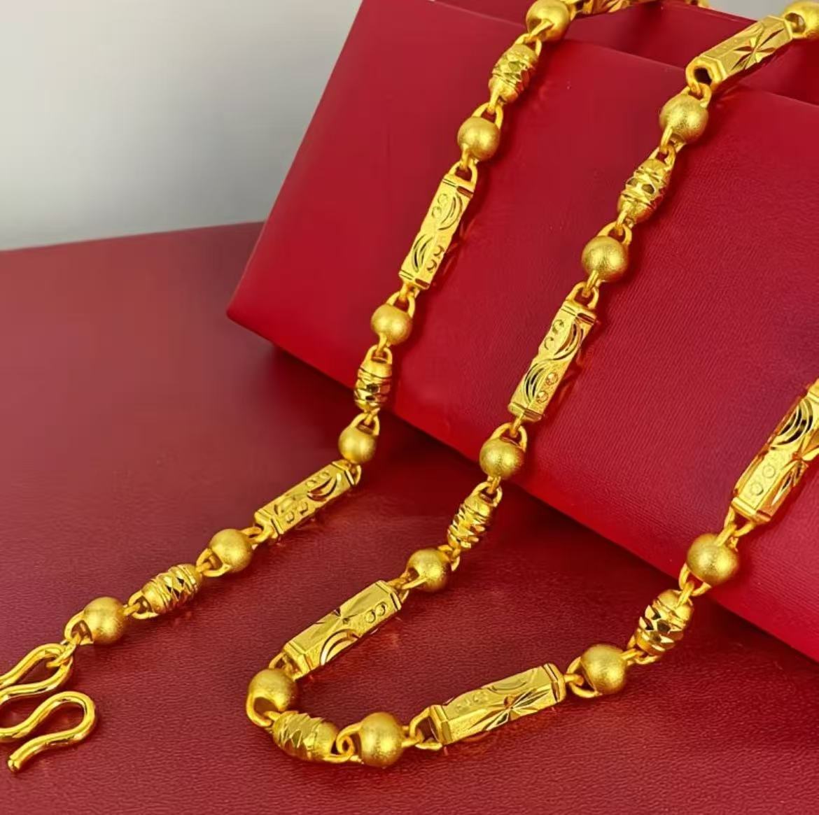 合金项链 橄榄竹节男款链时尚