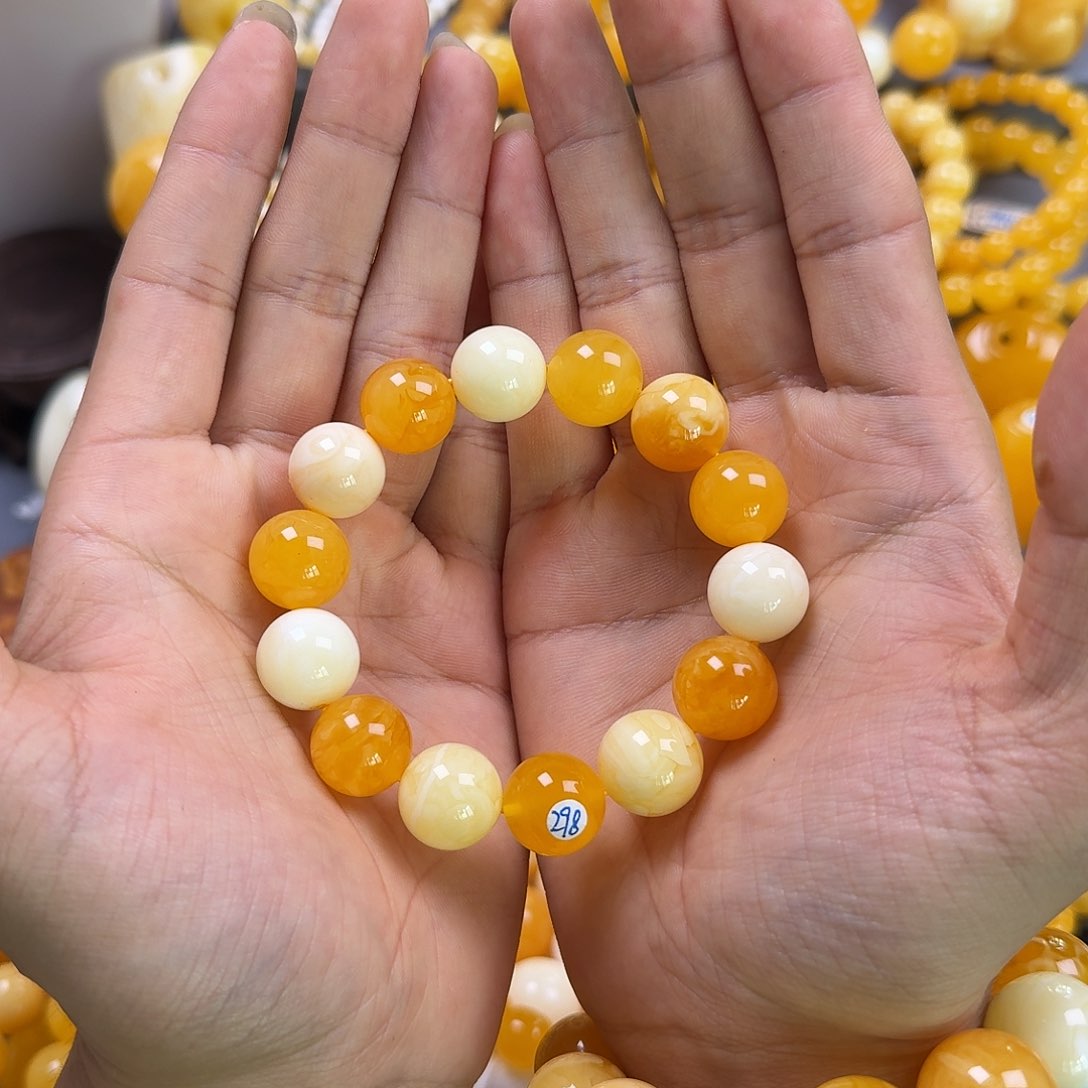 琥珀珠宝奇石未镶嵌15mm