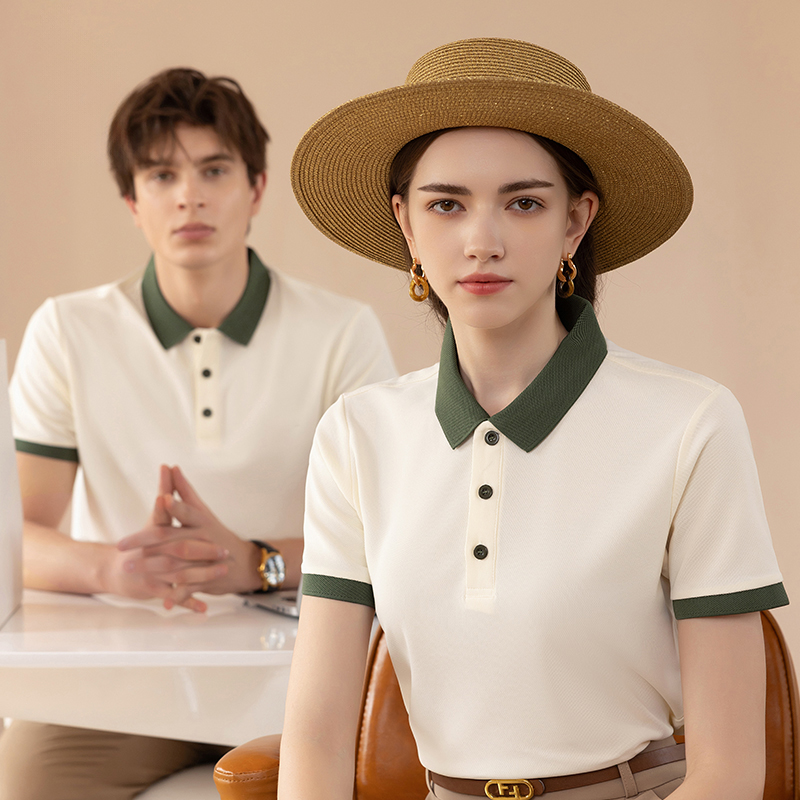 BNRU商务凉感POLO衫刺绣翻领短袖T恤休闲男士薄款三季可穿