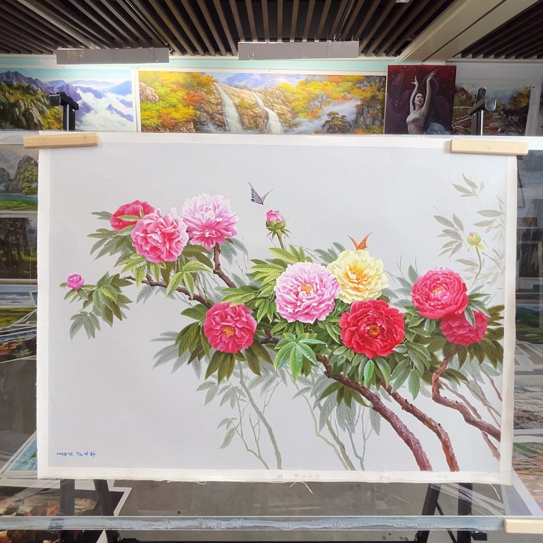 油画朝鲜艺术家91/65