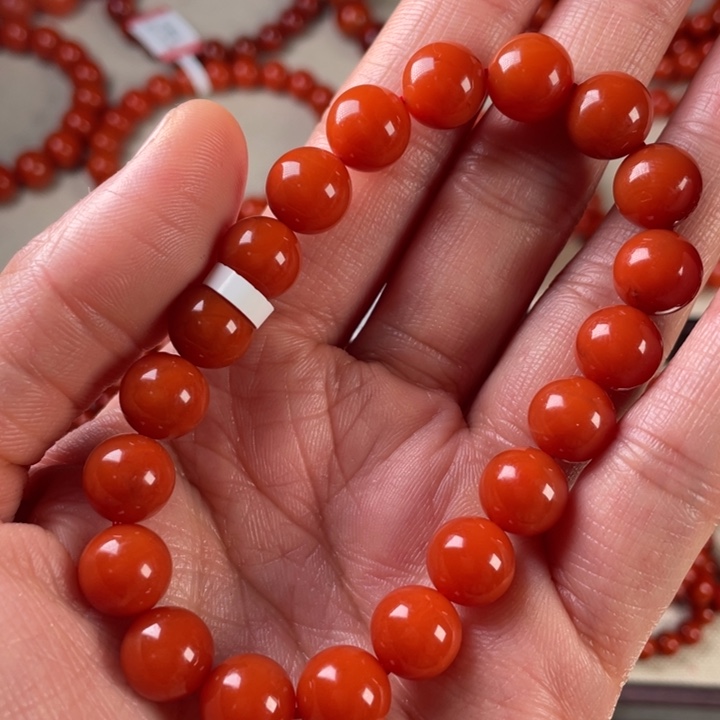 南红玛瑙手链未镶嵌