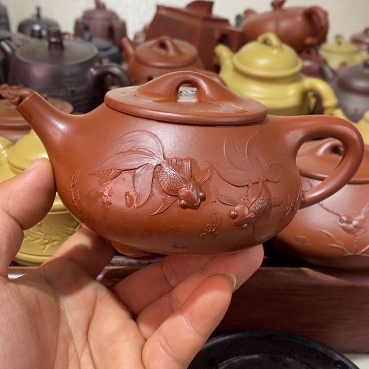 紫砂茶壶一***小精工制作