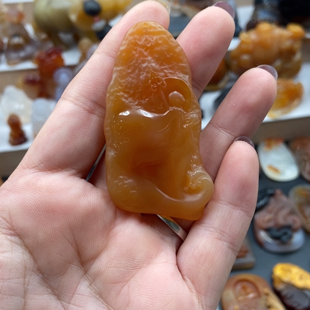 捣***子玛瑙/玉髓未镶嵌挂件