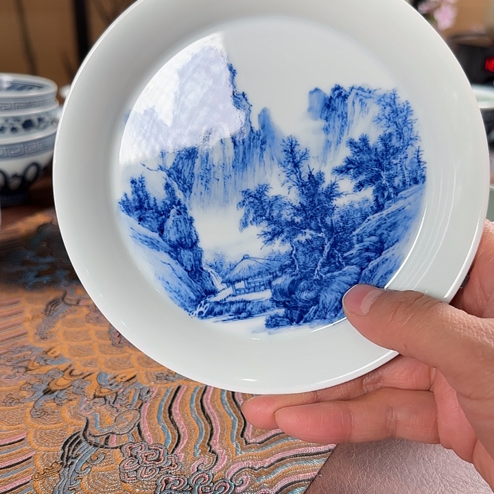 琦***2手工手绘壶承14口径