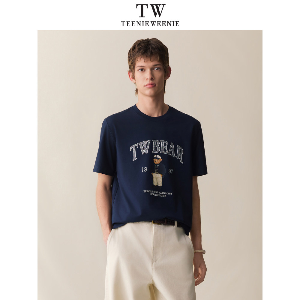 TeenieWeenie小熊男装夏圆领索罗娜休闲印花短袖t恤TNRW262402A