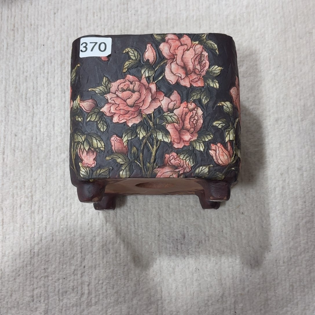 @****花盆紫砂陶瓷多肉花盆长15.5宽11.5高15.5