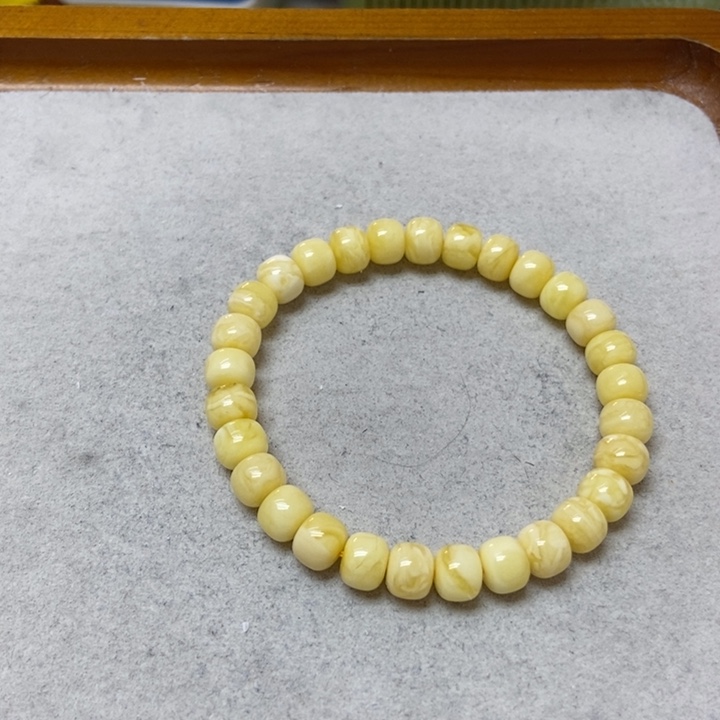 蜜蜡未镶嵌裸石手串