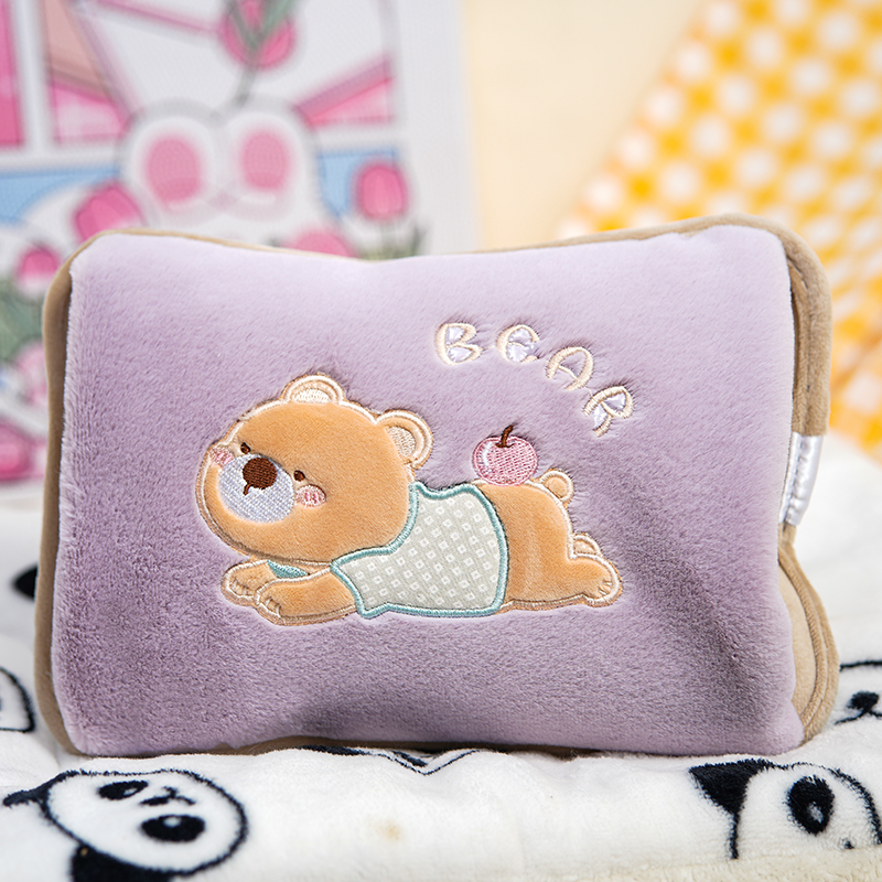 充电式冬季毛绒可爱热水袋暖手暖肚子暖被窝神器