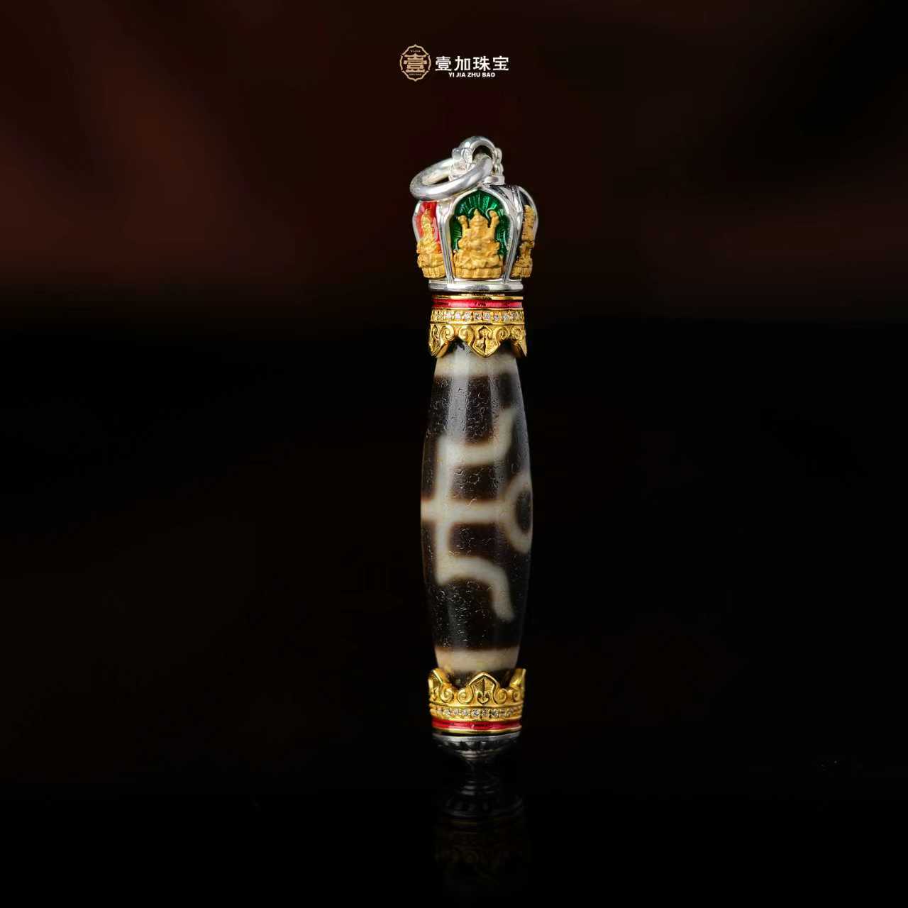 壹加林妹妹 | 玛瑙上肯牙黄贵人银镶吊坠多样性发其一