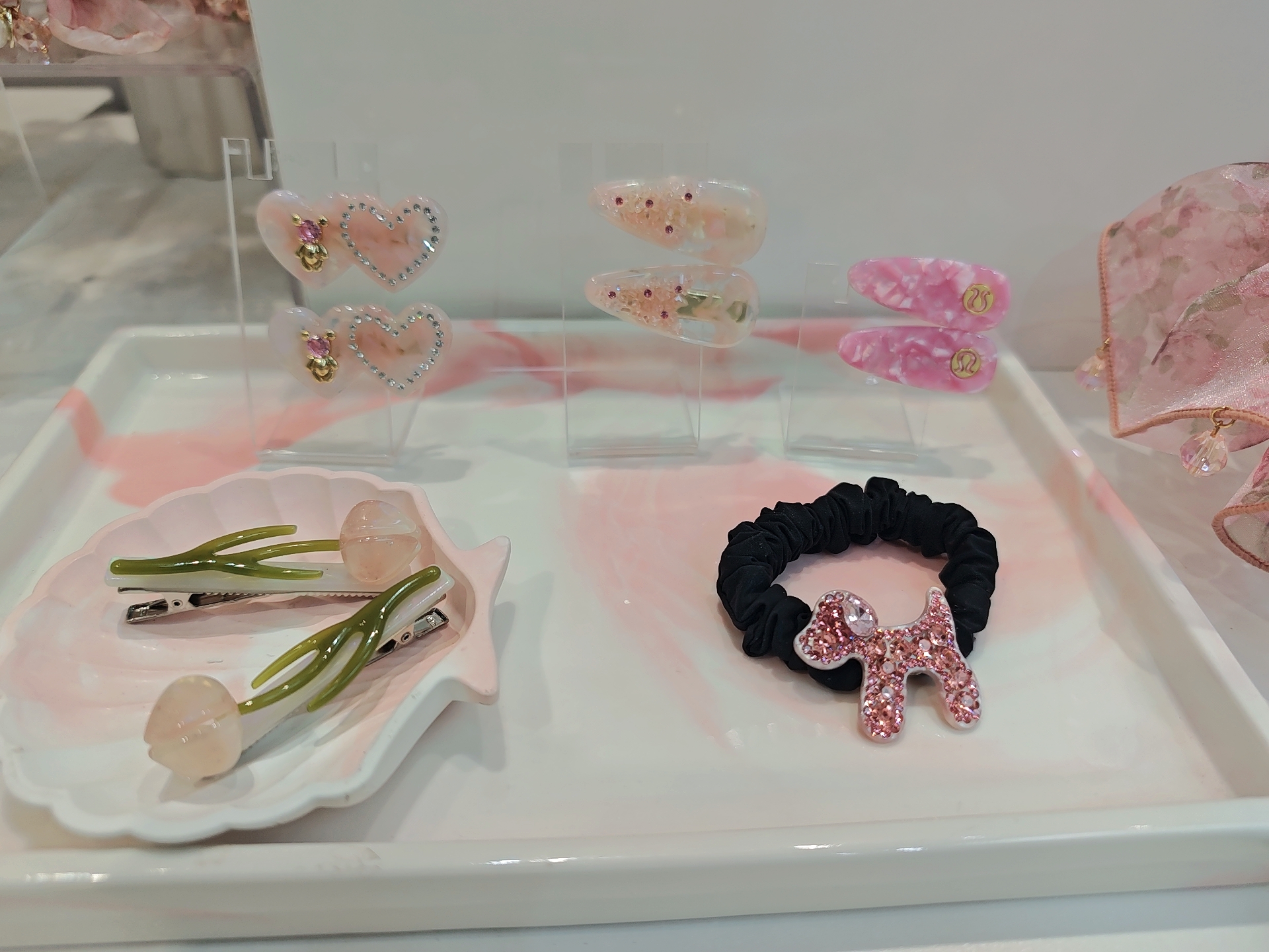 1号链接粉色系【编号001-100】轻奢高级感发饰头饰韩版时尚发饰