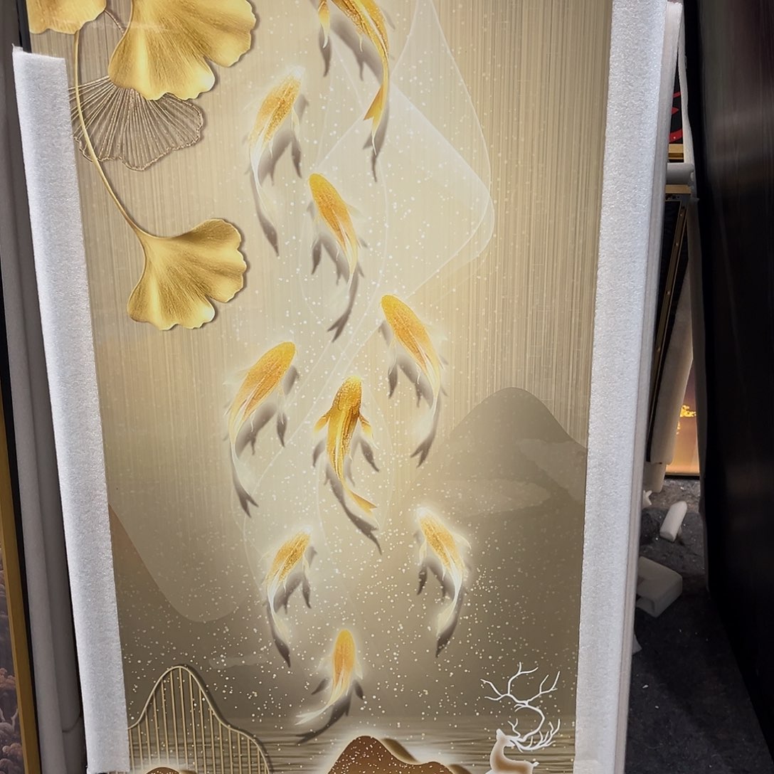 竖款70*140九鱼聚财