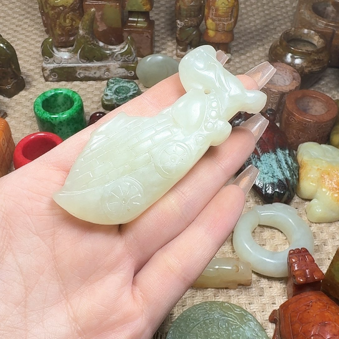 白玉菩提吊坠挂件