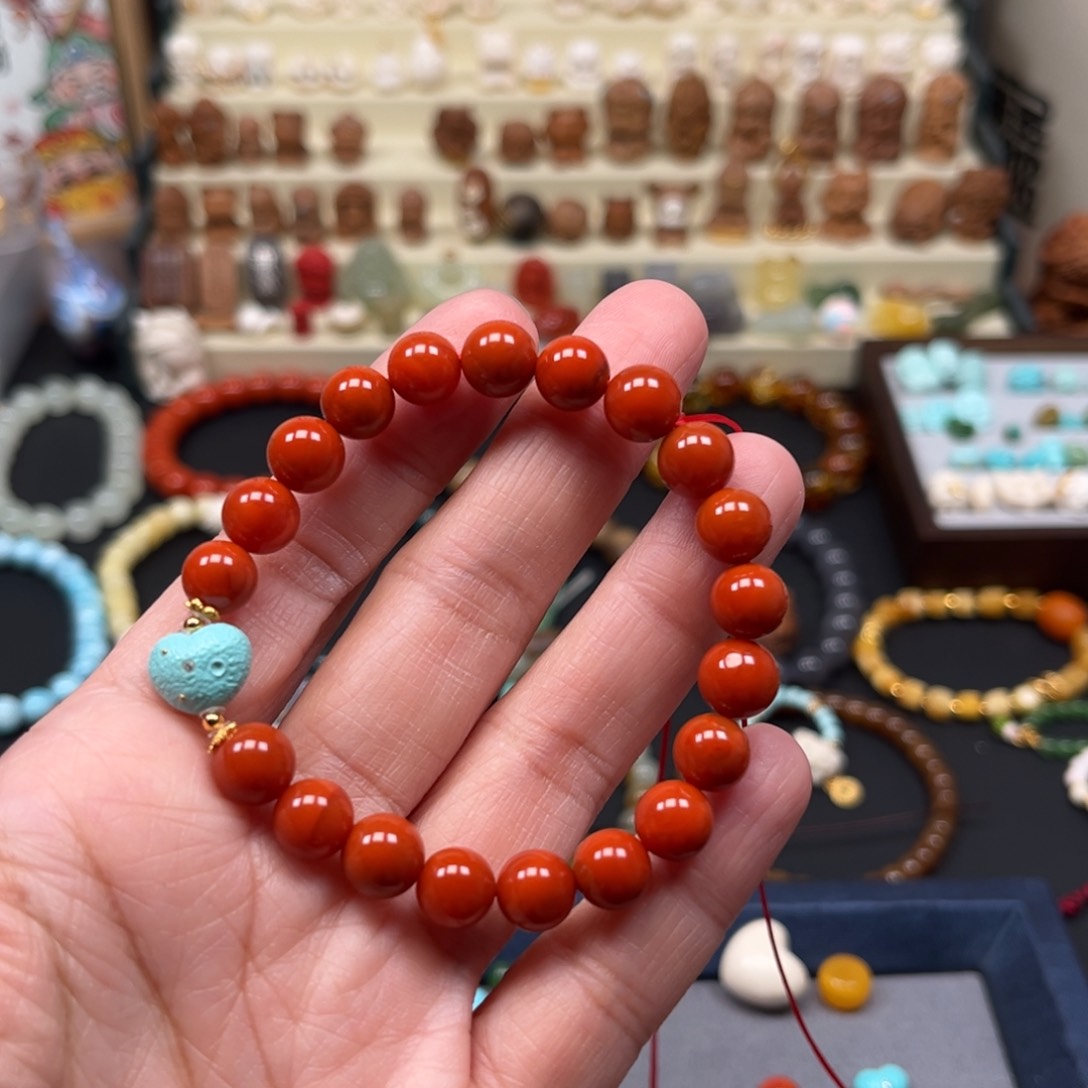 南红玛瑙手链未镶嵌小*单圈手串