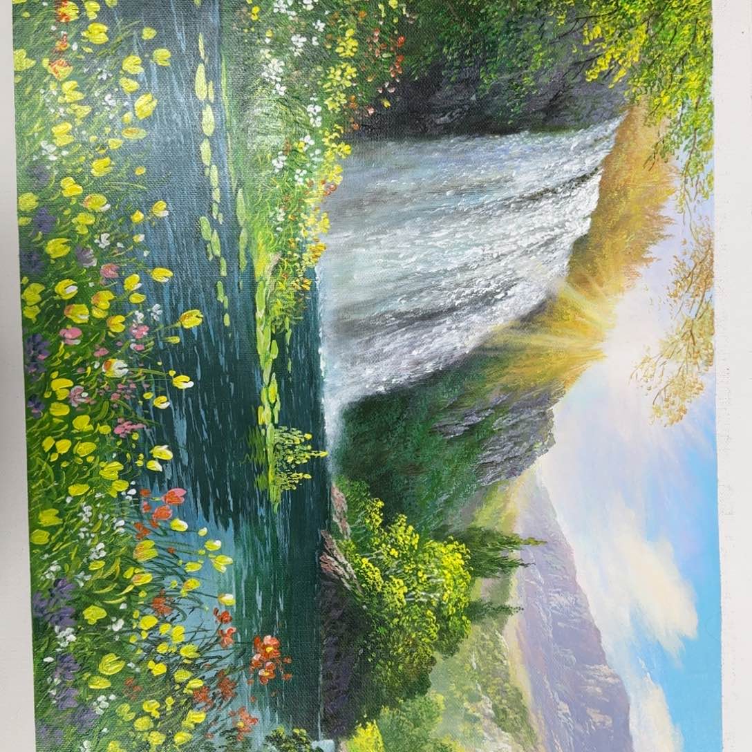 油画一起加油努力