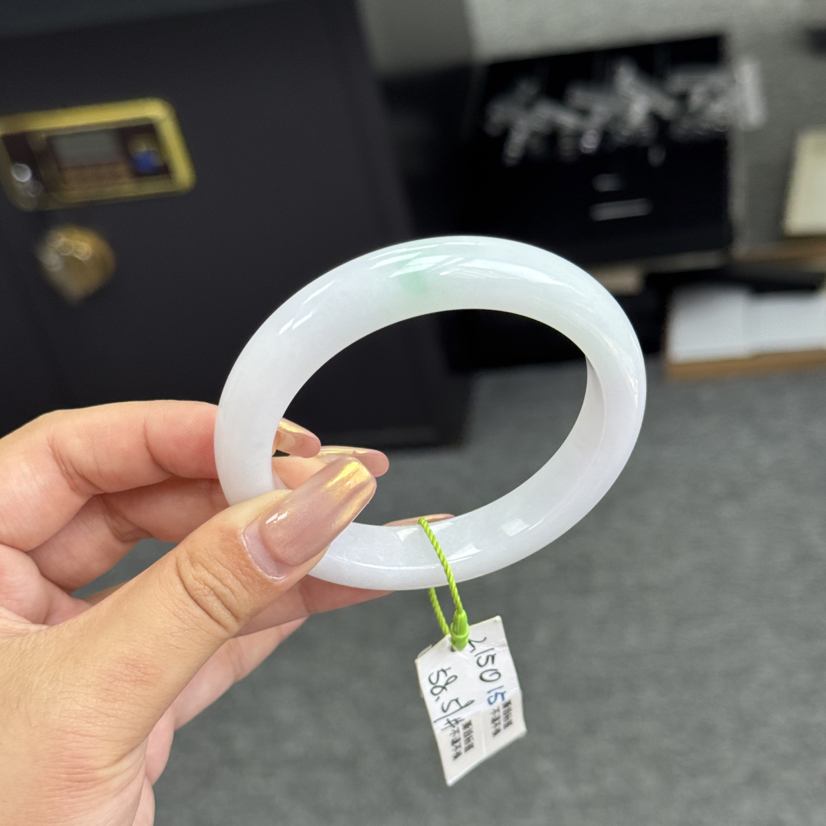 天然A货缅甸翡翠 59白底青