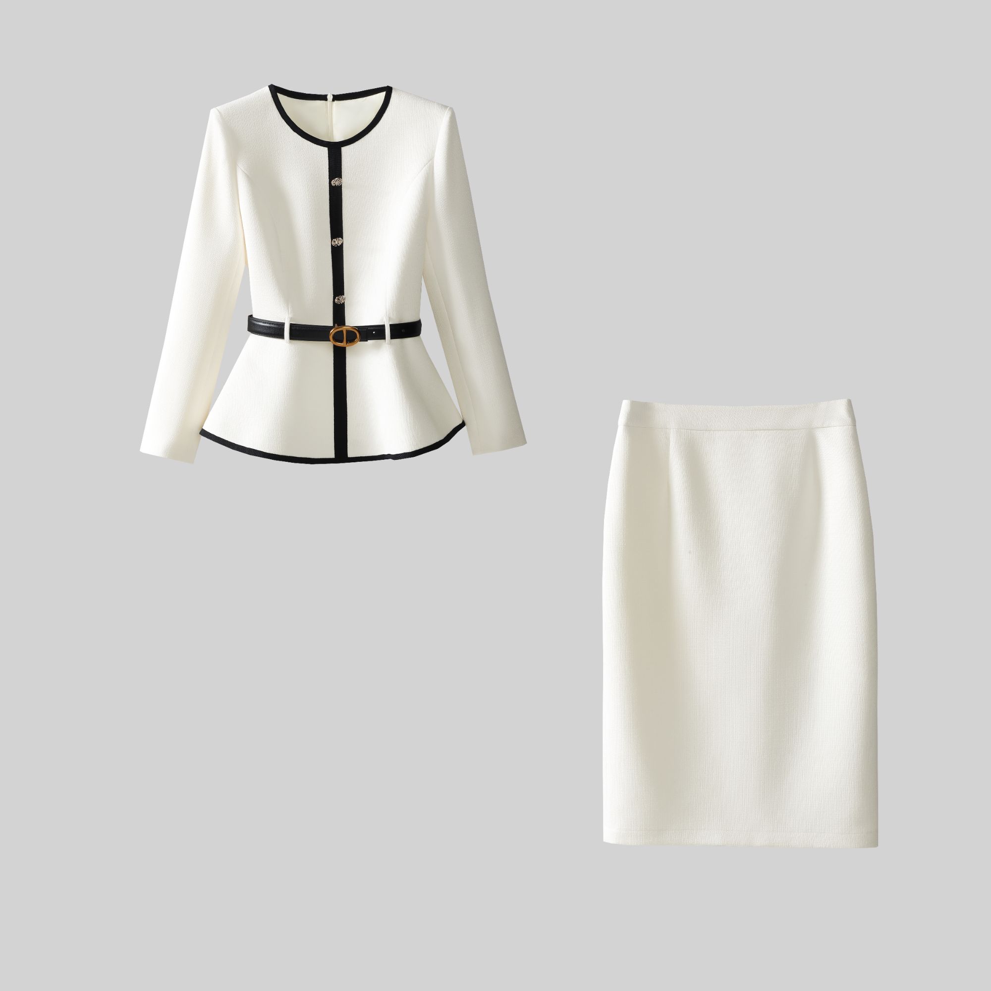 〈纪朵研〉1281小香风套装2025新款轻奢高级感西装职业装气质两件套