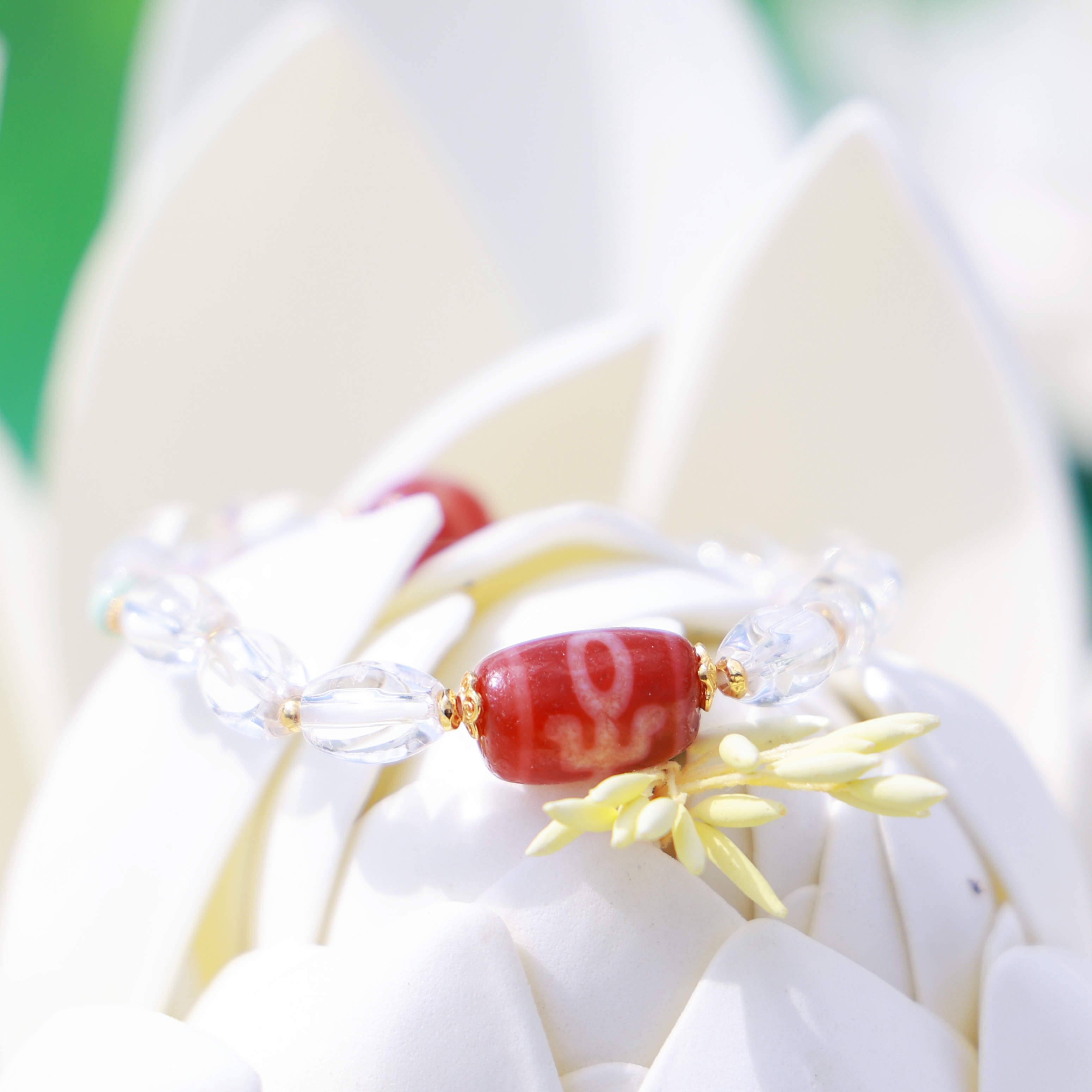 转过山  红肉贵人白水晶玛瑙手串（拉萨直发）DU250606311