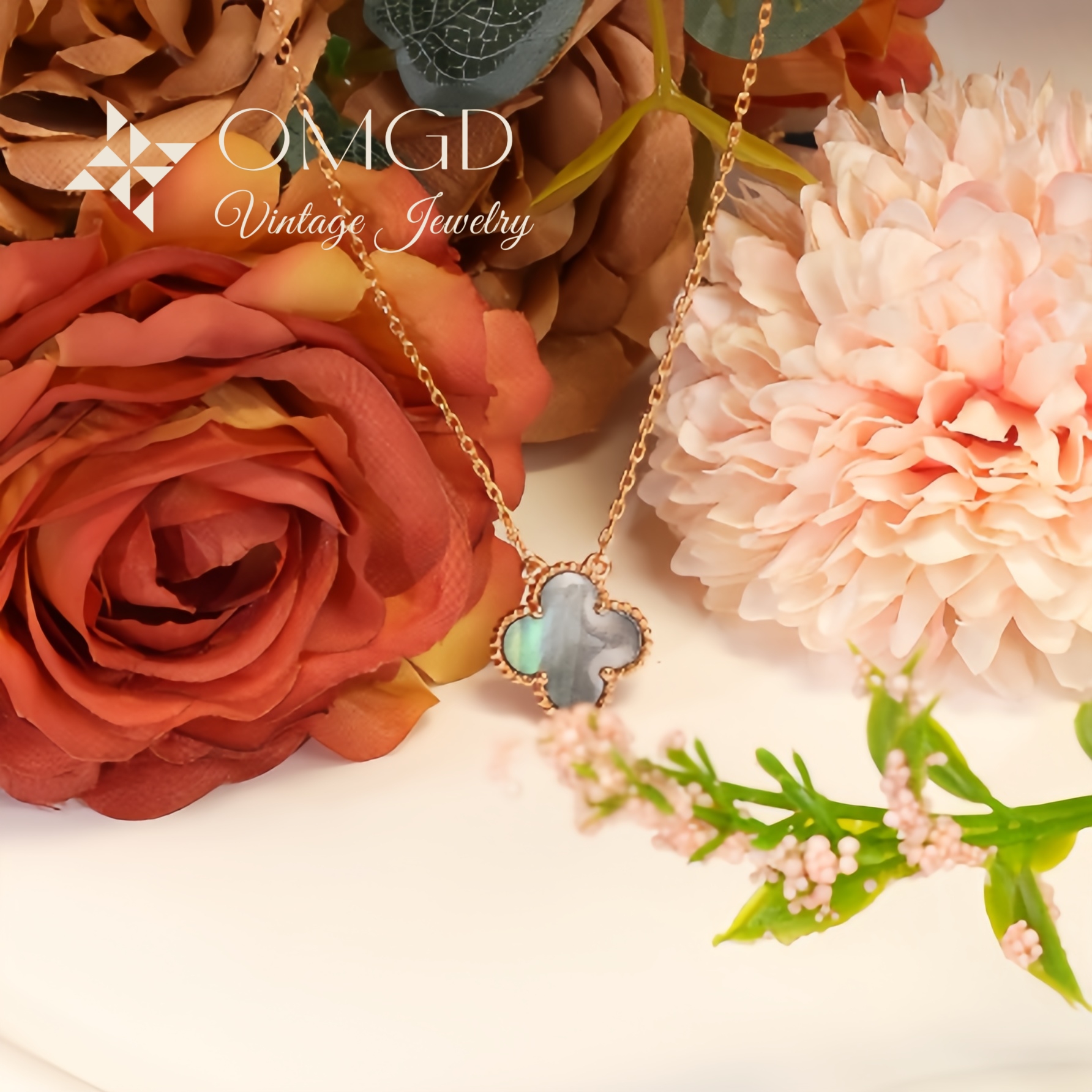 铜合金莫桑石项链 【A1007】灰草 精工CNC 设计款-HSC