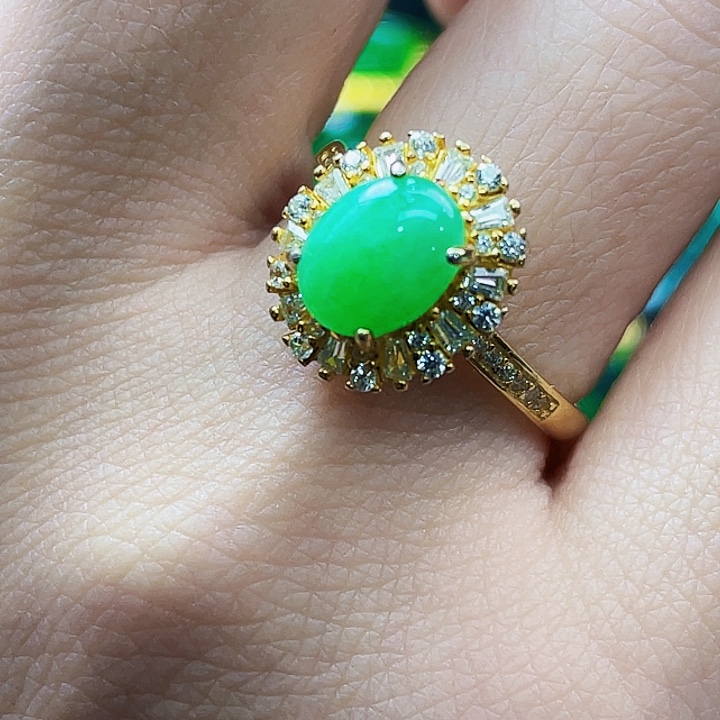 翡翠银S925镶嵌颈饰