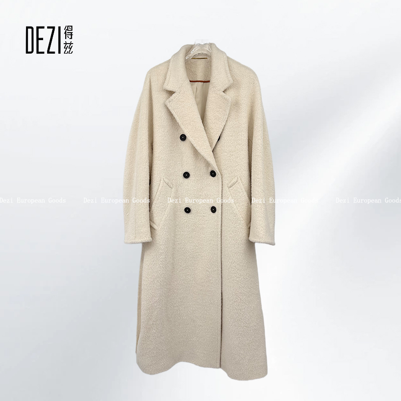 DEZI苏丽羊驼绒超细羊毛大衣新年战袍D317099