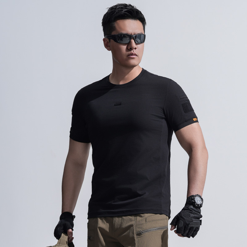【龙牙】战之浩纤圆领短袖T恤百搭舒适亲肤短袖男士简约休闲