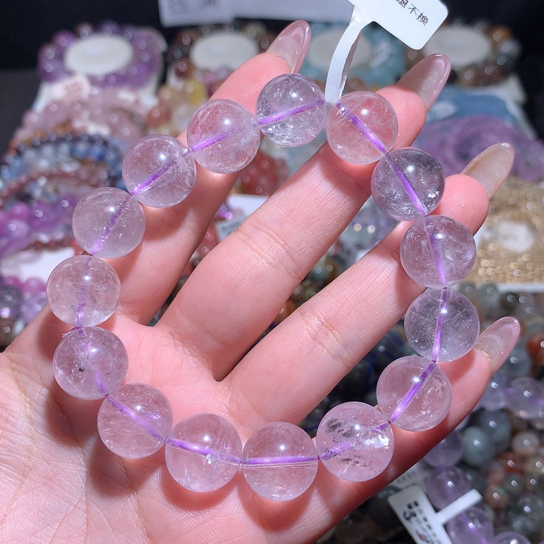 未镶嵌手链水晶薰衣草14咪