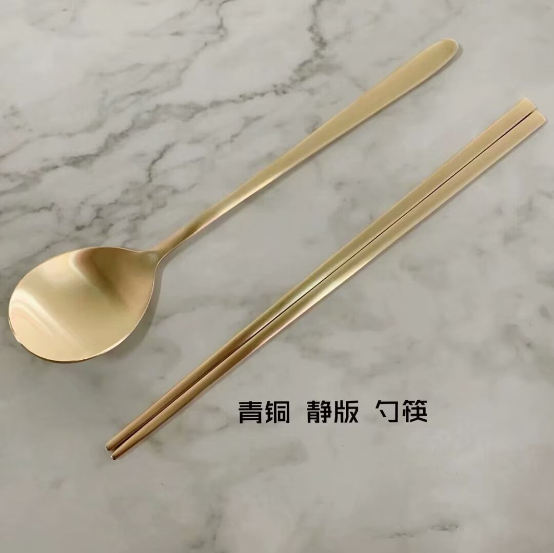 韩国进口青铜勺子筷子