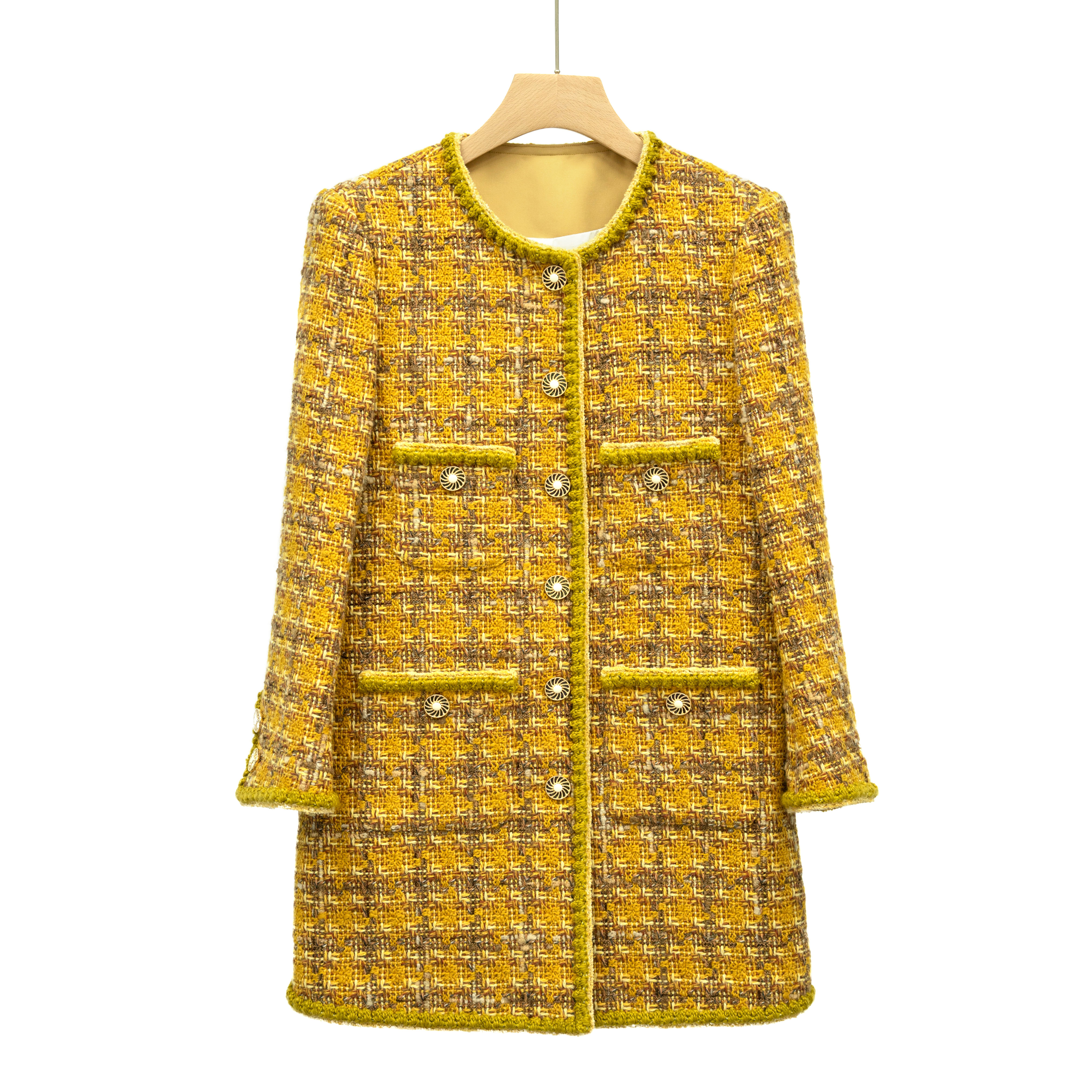 杭州超哥【黄金甲】2024新款小香风中长外套CO83628