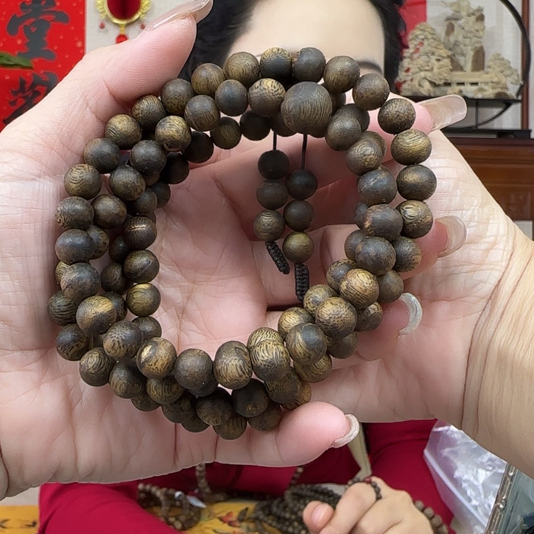 沉香手串0.8白棋多圈多样性发一