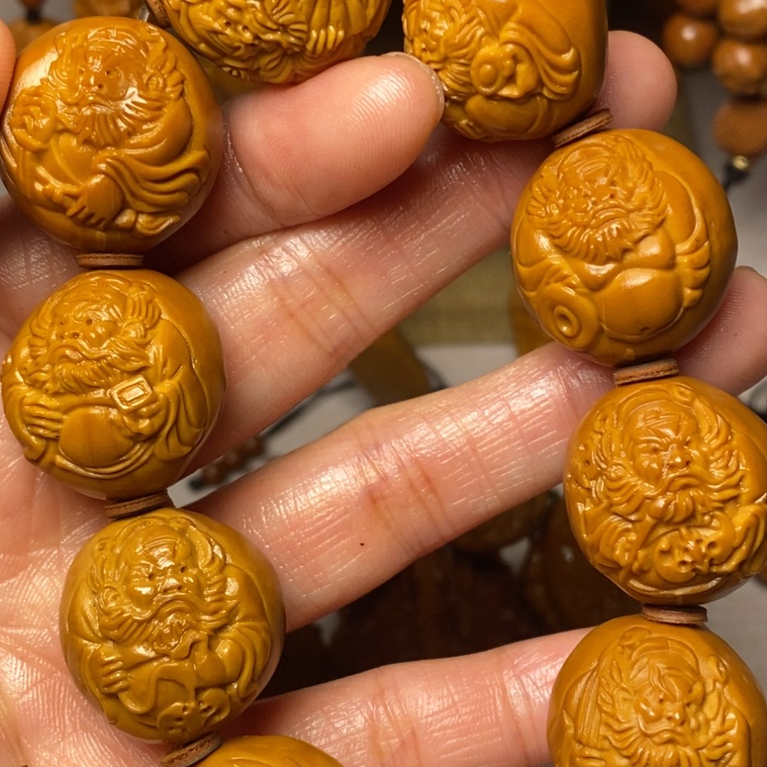 橄榄核手串/手链光面大钟馗紫皮