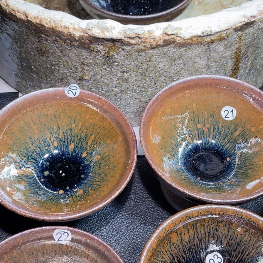 文***刘茶盏龙窑柴烧建盏20.21.22.23