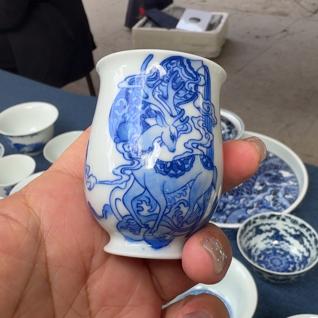 景德镇陶瓷手绘闻香杯