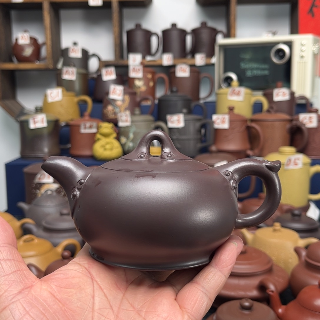 紫砂茶杯如意全手工