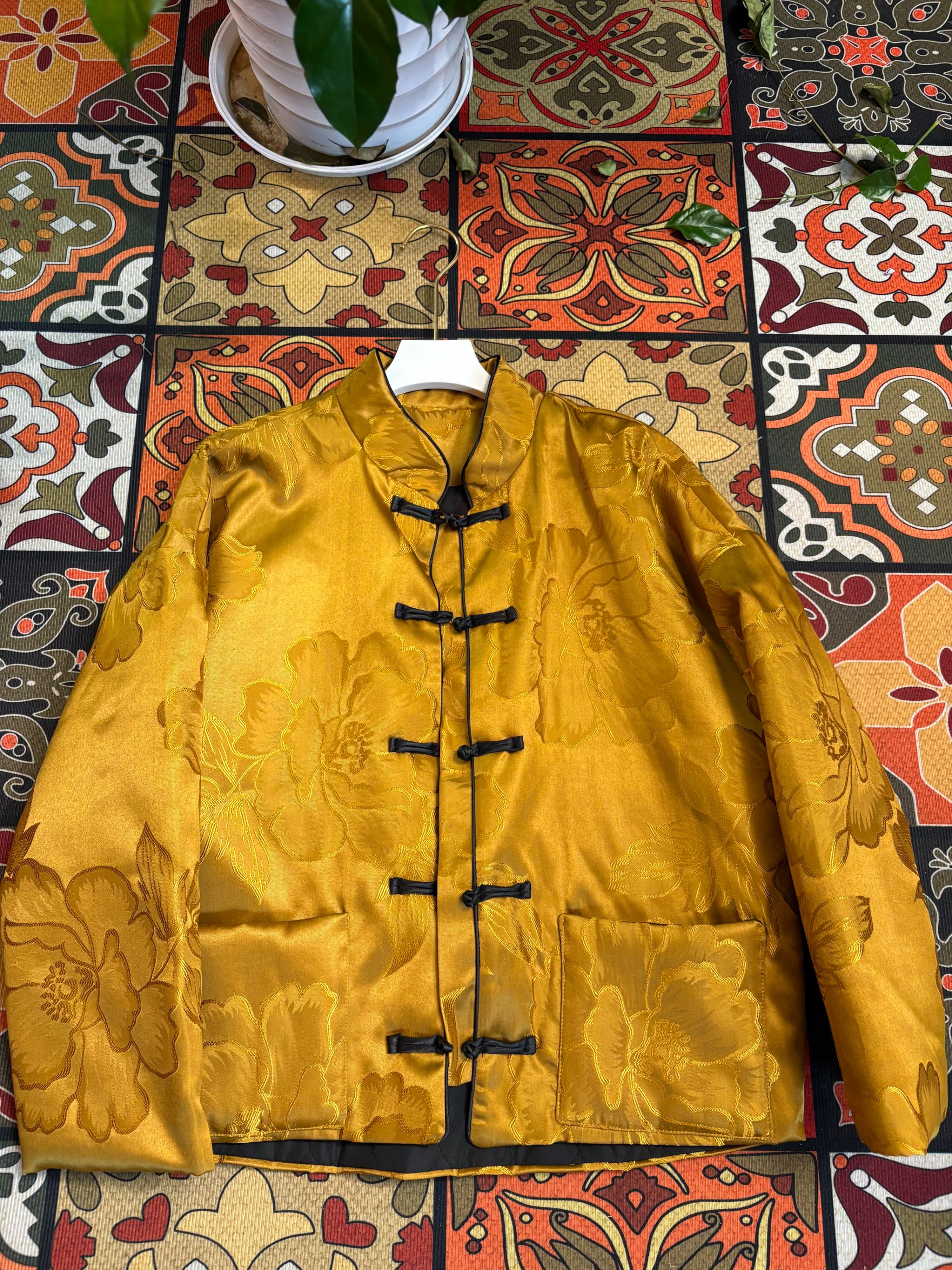 秋冬中国风新中式时尚加棉提花短款保暖棉服