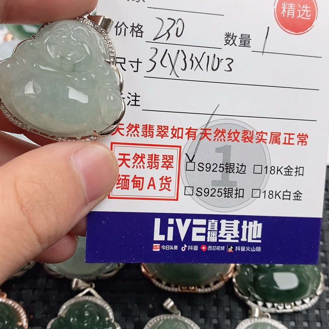 翡翠银S925镶嵌颈饰