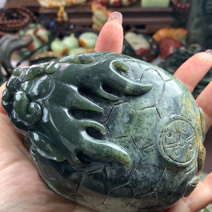 岫岩河磨玉（透闪石质玉）手把未镶嵌