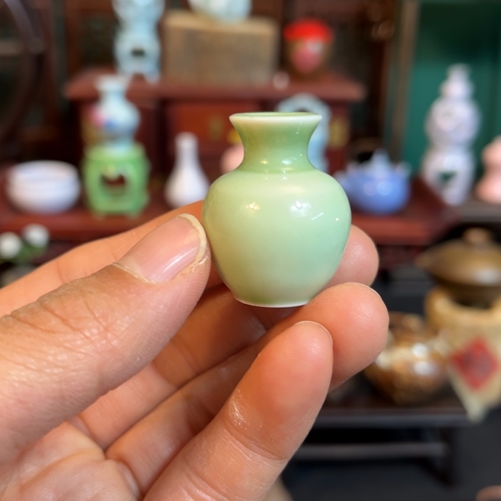 摆件微陶老王迷你花瓶