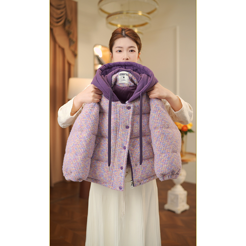 女童2025冬装棉服儿童冬季加厚棉袄小女孩夹棉连帽外套3727