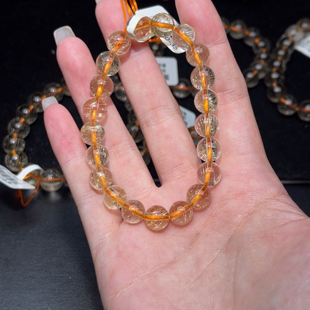 小***女手链未镶嵌发晶卡8金发晶