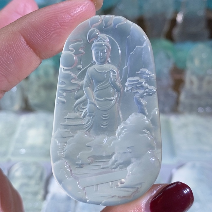 岫玉颈饰未镶嵌吊坠