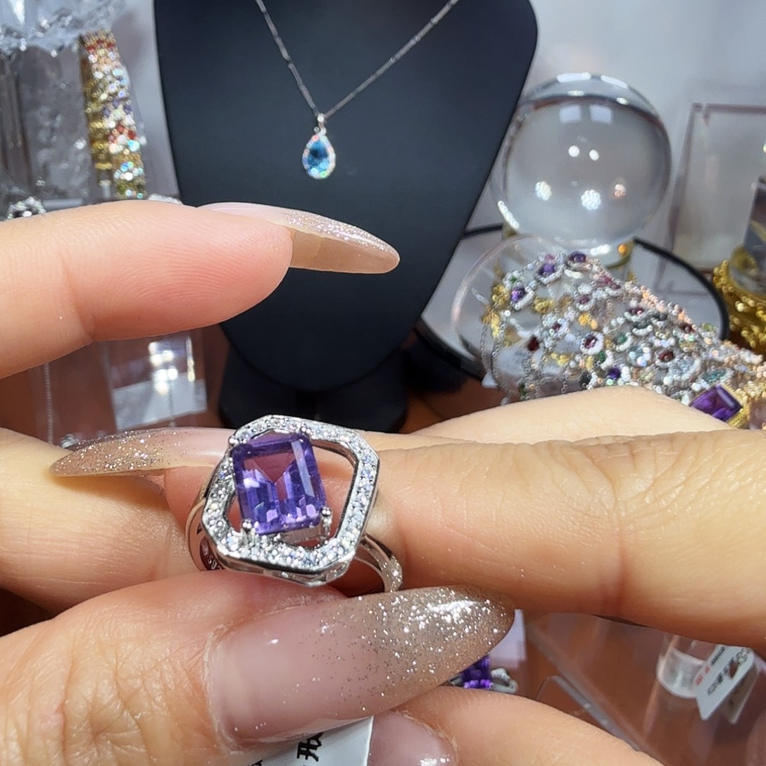 碧玺颈饰银S925镶嵌