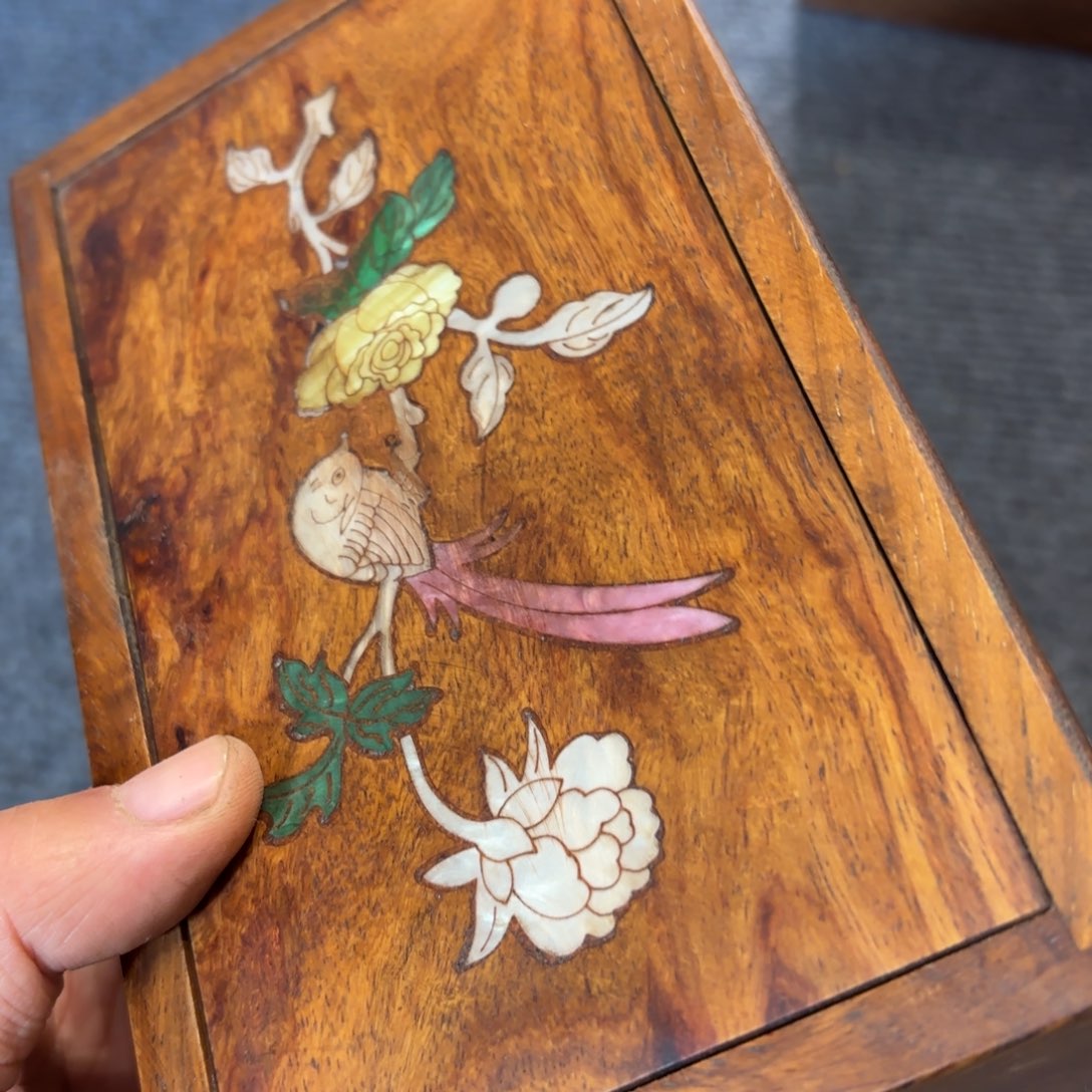 木缅甸黄花梨独板机关盒