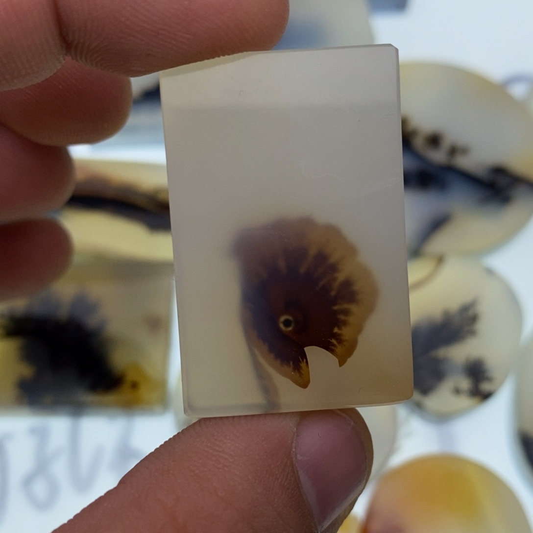 玛瑙/玉髓牌子足银镀金镶嵌